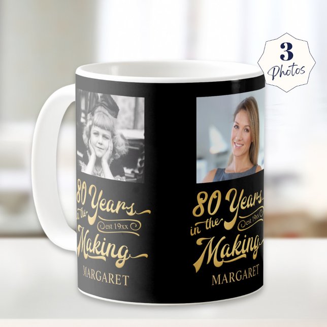 Taza De Café 80 años en la creación de 3 fotos (Subido por el creador)