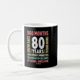 Taza De Café 80 cumpleaños Retro de cosecha de 80 años - 80 año