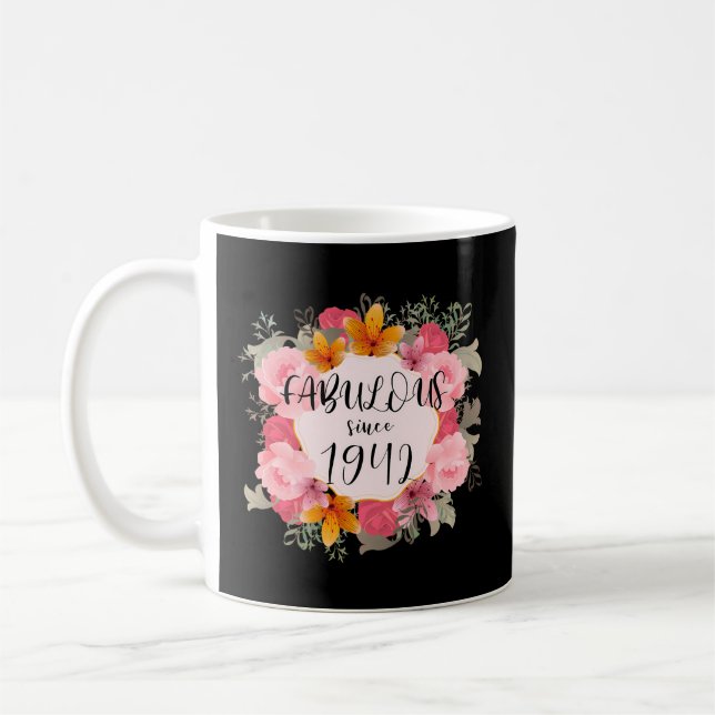 Taza De Café 80 Fabuloso Desde 1942 Feliz 80 (Izquierda)