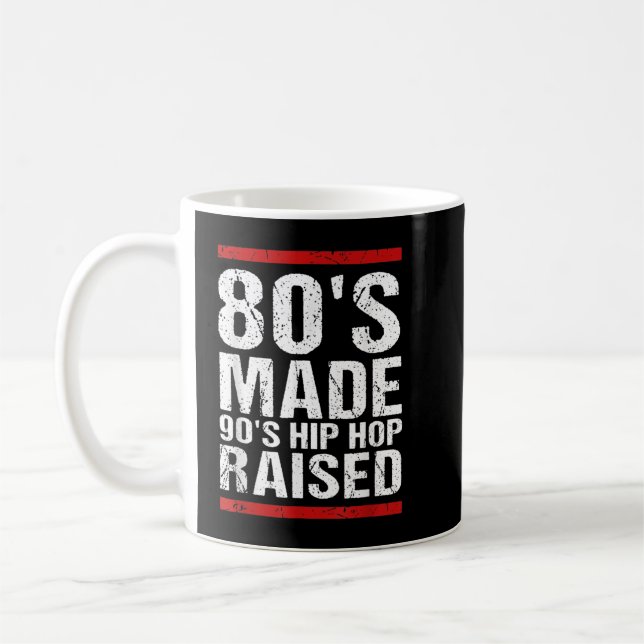 Taza De Café '80's Hop Hop Raised Apparel  (Izquierda)