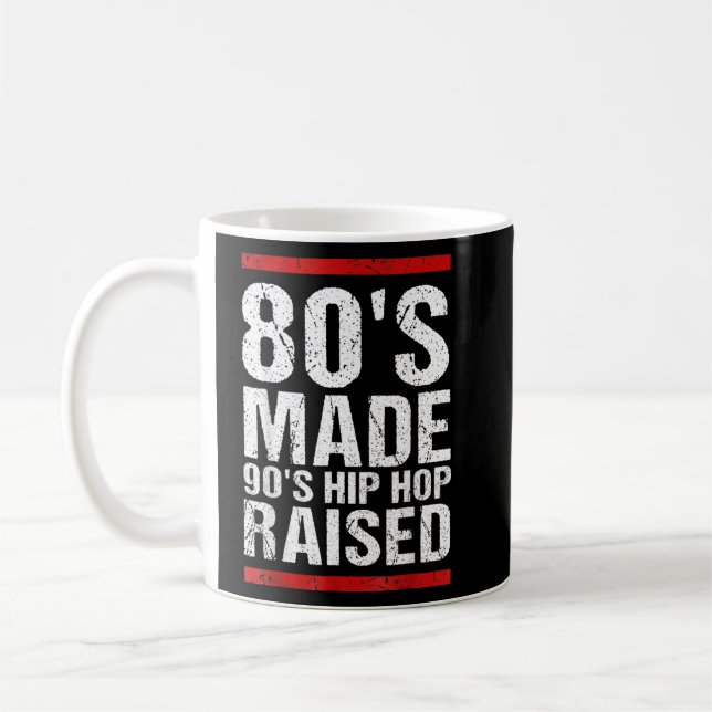 Taza De Café '80's Hop Hop Raised Apparel 90's (Izquierda)