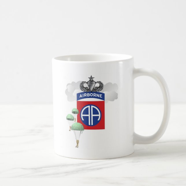 Taza De Café 82.o Aerotransportado, paracaidistas, alas mayores (Derecha)