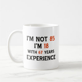 Taza De Café 85os diseños del cumpleaños