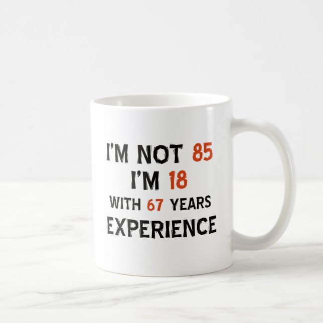 Taza De Café 85os diseños del cumpleaños (Derecha)
