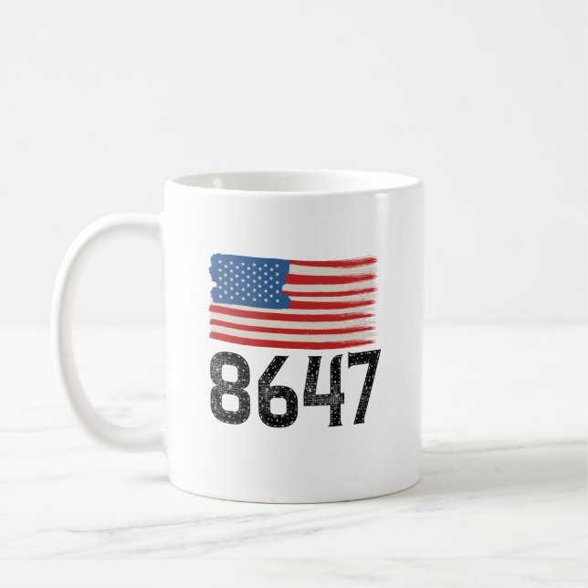 Taza De Café 8647 Declaración política de la bandera estadounid (Izquierda)