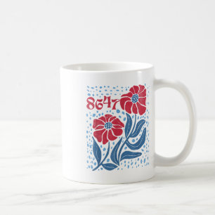 Taza De Café 8647 Sutil Anti Trump 86 47 Floral Boho Style