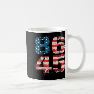 Taza De Café 86 45 Protesta Política Anti-trump Afligido Estado