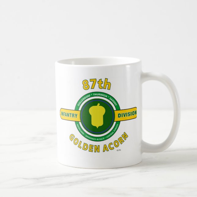 Taza De Café 87.o DIVISIÓN de INFANTERÍA "BELLOTA DE ORO " (Derecha)