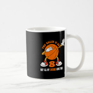 Taza De Café 8 años Feliz 8° cumpleaños Baloncesto 8° cumpleaño
