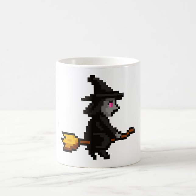 Taza De Café 8-bit Retro Witch (Centro)