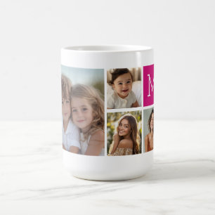 Taza De Café 8 Colaje de Fotos Monograma Personalizado de Fruta
