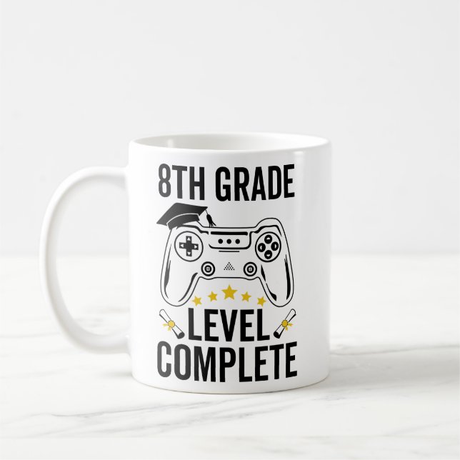 Taza De Café 8 Grado Grado Graduación Completa Clase de Jugador (Izquierda)