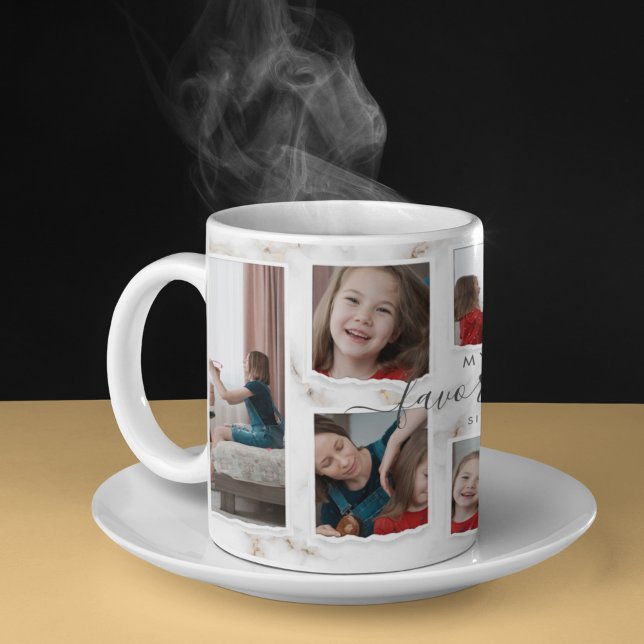 Taza De Café 8 Ocho Collages de fotos Aunty Modern Elegant Fami (Subido por el creador)