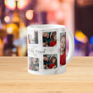 Taza De Café 8 Ocho Foto Collage Tía Moderna Elegante Familia 