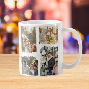 Taza De Café 8 Ocho Foto Moderno Elegante Familia Collage Amor