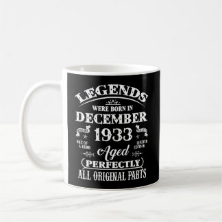 Taza De Café 90.ª Leyenda Nacida En Diciembre De 1933 90 Años