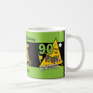 Taza De Café 90 cumpleaños del juerguista de los años 90.o