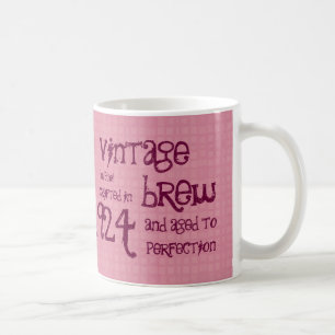 Taza De Café 90.o Brew 1924 del vintage del cumpleaños o
