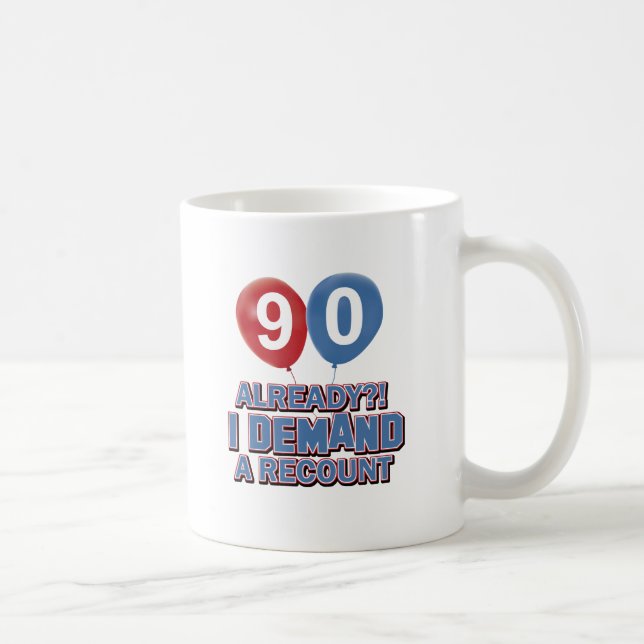 Taza De Café 90.os diseños del cumpleaños del año (Derecha)