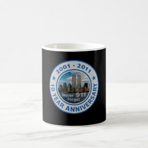 Taza De Café 911 aniversario de 10 años