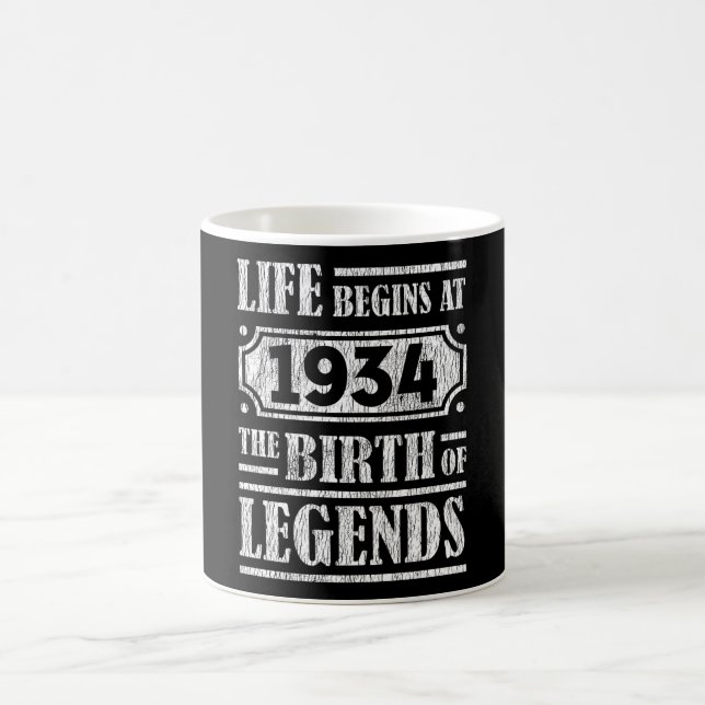 Taza De Café 91 Años De 1934 Nacimiento De La Leyenda Cumpleaño (Centro)