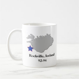 Taza De Café 932o ACS y mapa de Islandia