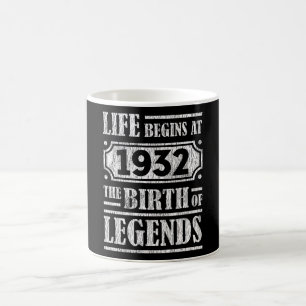 Taza De Café 93 Años De Edad 1932 Nacimiento De Leyenda 90 Aniv