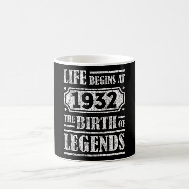 Taza De Café 93 Años De Edad 1932 Nacimiento De Leyenda 90 Aniv (Centro)