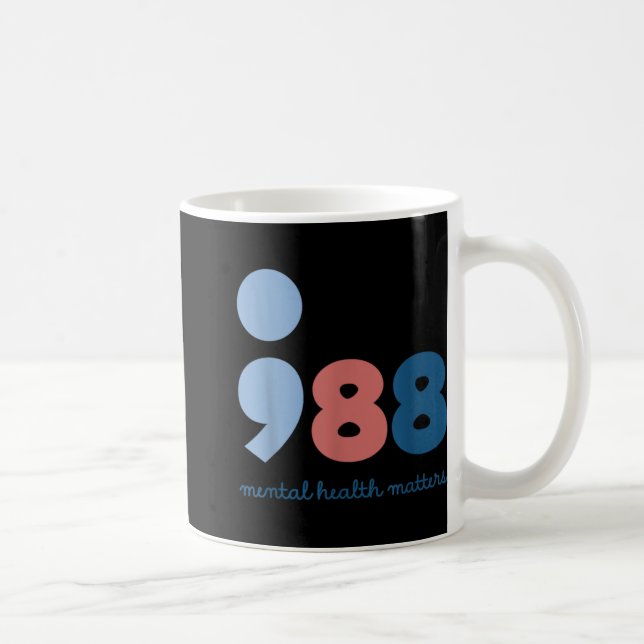 Taza De Café 988 Mental Health S Suicide Prevention Awareness  (Derecha)