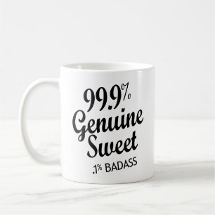 Taza De Café 99,9% Dulce genuino.1% Badass (2)