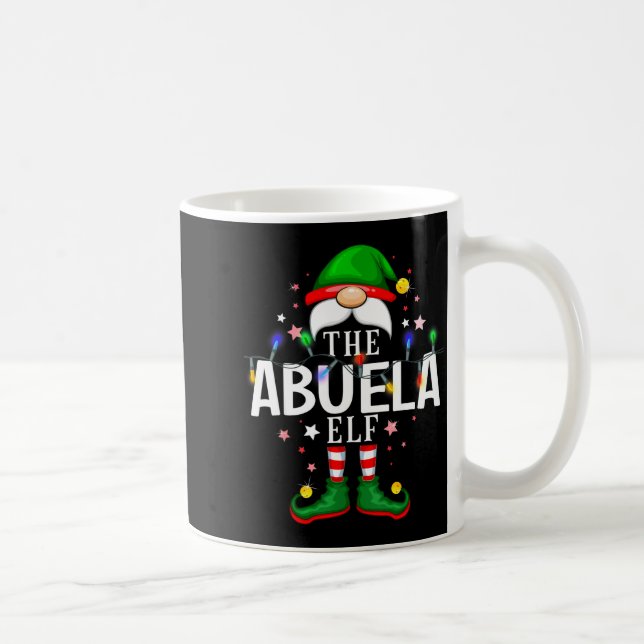 Taza De Café 99 Matching Christmas Elf Family Pjs - Abuela Elf  (Derecha)