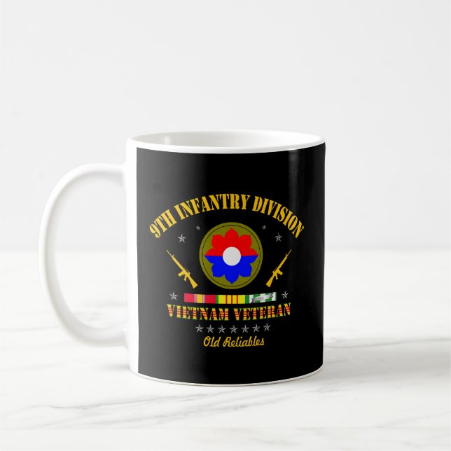 Taza De Café 9.ª División De Infantería Vietnam Veterano Confia (Izquierda)