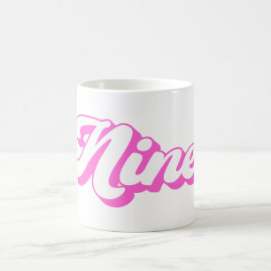 Taza De Café 9.º Chica Retro de Cumpleaños