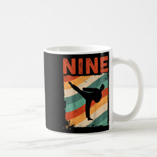 Taza De Café 9.º cumpleaños Luchador de Taekwondo Chicas Bo de