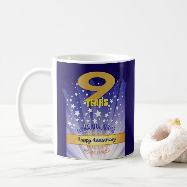 Taza De Café 9 años Aniversario de la Recuperación del PERSONAL (Con donut)