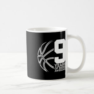 Taza De Café 9 Años De Ser Impresionante Bysketbyll Noveno Cump