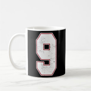 Taza De Café 9 Esbozo Número 9 Equipo Deportivo De Ventiladores