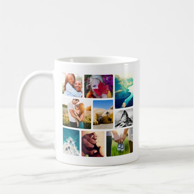 Taza De Café 9 Fotografía de Collage Mug (Izquierda)