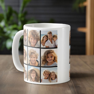 Taza De Café 9 Fotos - Cuadrícula mínima en fondo negro