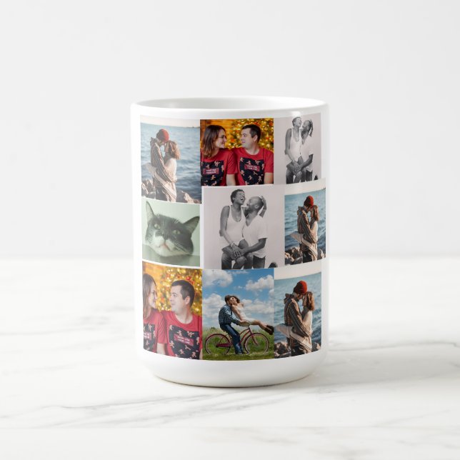 Taza De Café 9 Photo Custom Personalized Collage (Centro)
