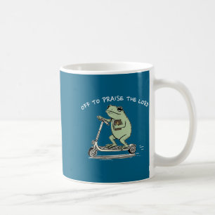 Taza De Café A Alabar Al Señor, Funny Christian Frog Meme