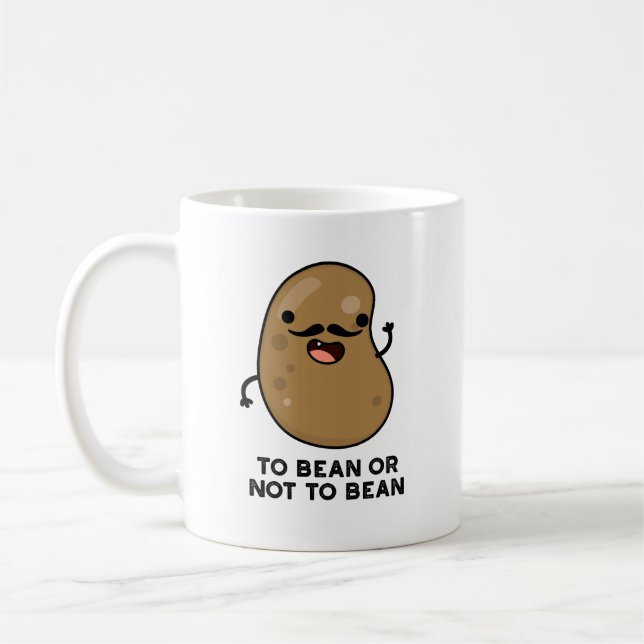 Taza De Café A Bean O No A Bean Shakespeare Pun Dark BG (Izquierda)