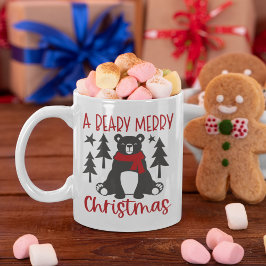 Taza De Café A Beardy Merry Christmas Cute Bear