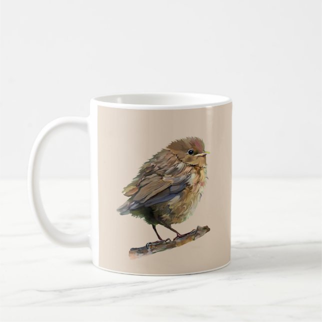 Taza De Café A blackbird fledgling  (Izquierda)