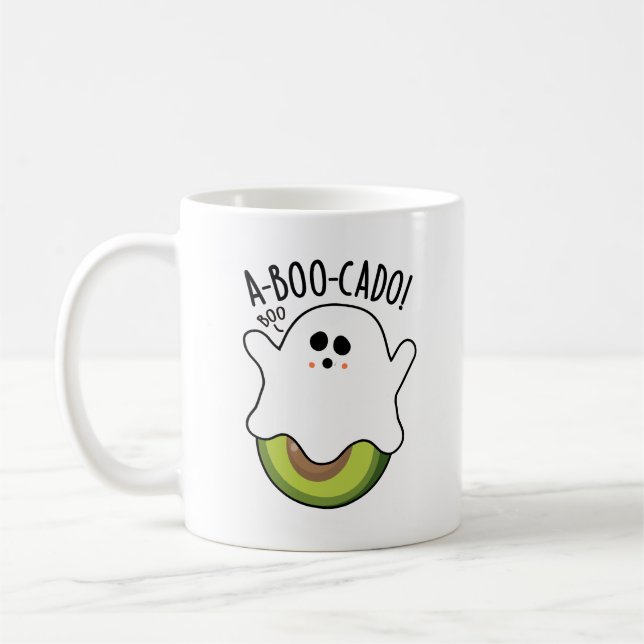 Taza De Café A-boo-cado Funny Aguacate Pun (Izquierda)