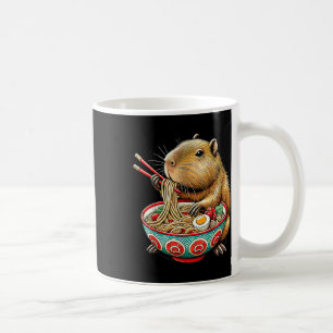 Taza De Café A Capybara le encanta el fideo, el capibara come e