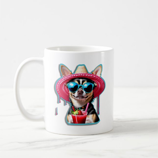 Taza De Café A Chihuahua le encanta el daiquiris [YUM!] - Café  (Izquierda)