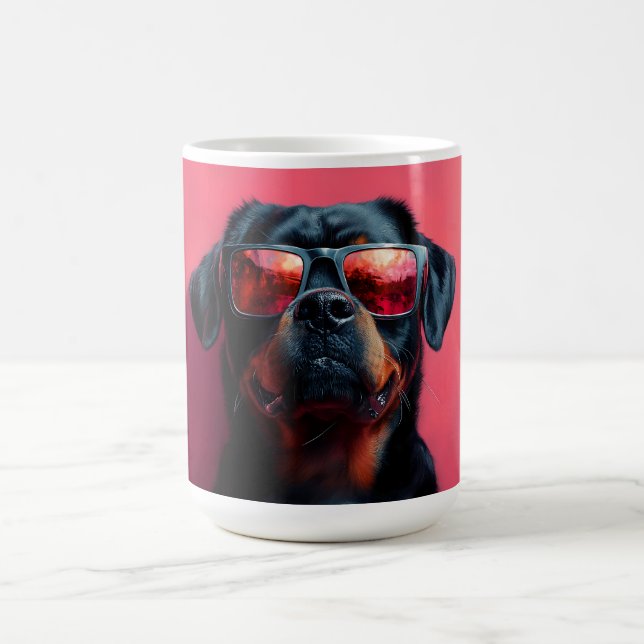 Taza De Café A cool rottweiler with sunglasses (Centro)