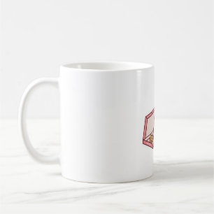 Taza De Café A Cute Pygmy Hippo le encanta comer pizza
