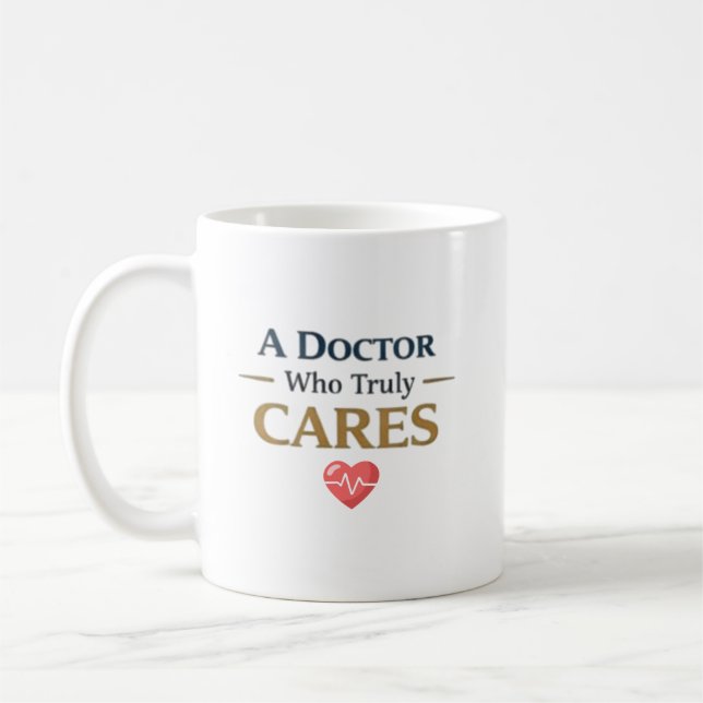 Taza De Café A Doctor Who Truly Cares Appreciation Gift (Izquierda)